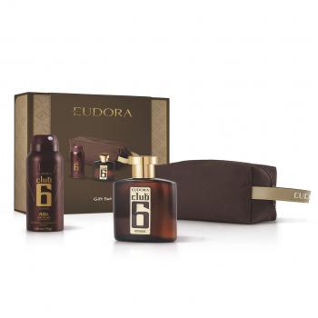 KIT CLUB6 VOYAGE DESOD 75ML + DEO COL 95ML + NECESSAIRE EUDORA