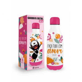 GARRAFA TERM METAL NEO 350ML SMILINGUIDO FACA TUDO COM AMOR 13119