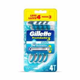 Gillette Prestobarba 3 Cool Barbeador Descartavel 4 unidades