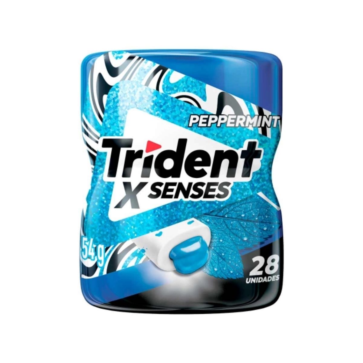 Goma de Mascar Trident Xsenses Peppermint Zero Pote 54G