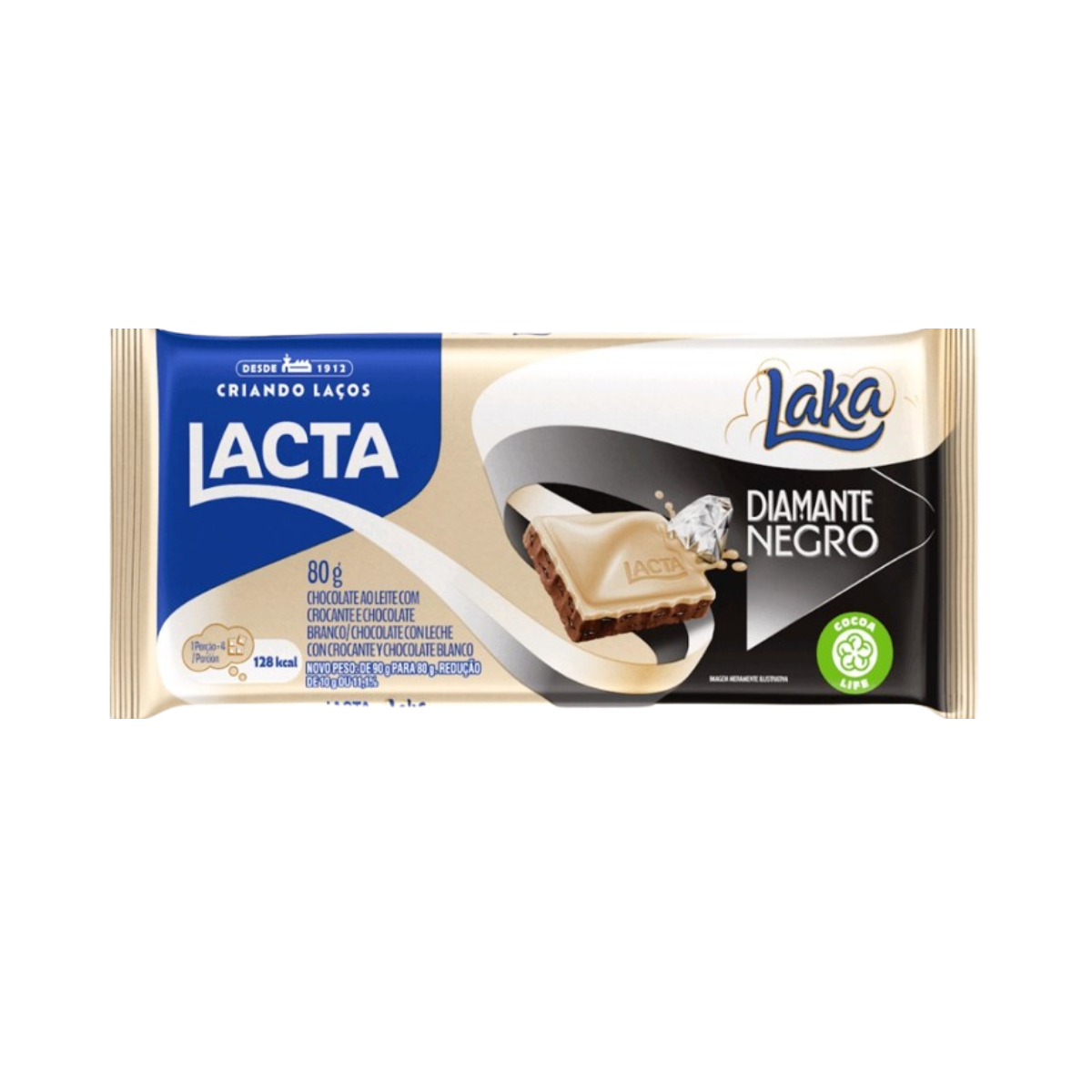 Chocolate Lacta Diamante Negro Laka 80g