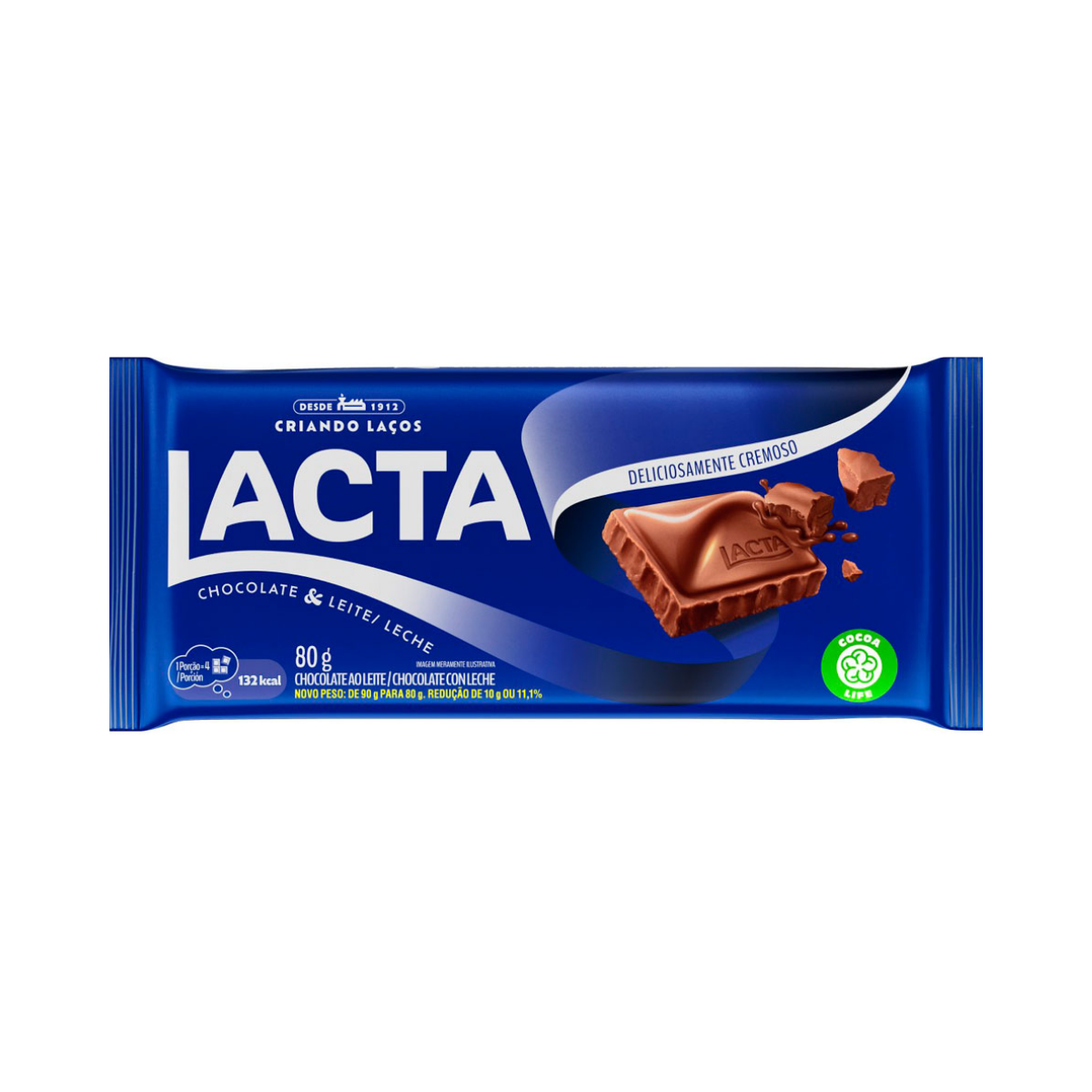 Chocolate ao Leite Lacta 80g