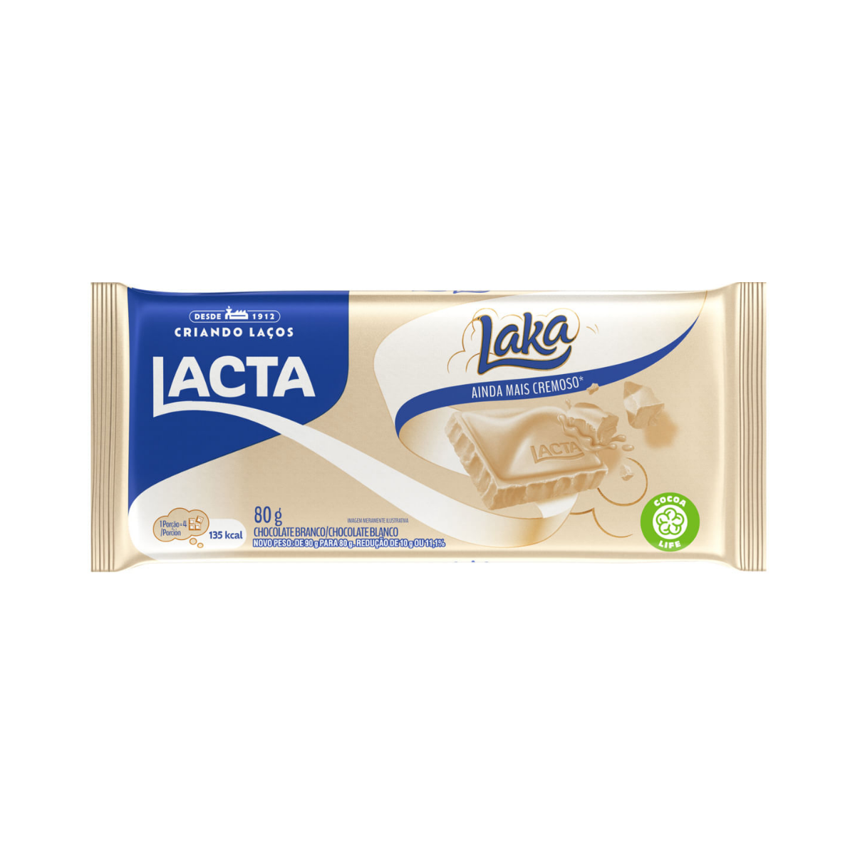 Chocolate Branco Laka Lacta 80g