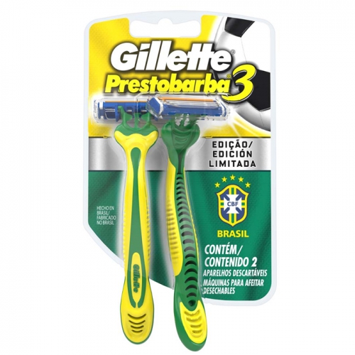 Aparelho de Barbear Gillette Prestobarba 3 Seleção 2 Unidades