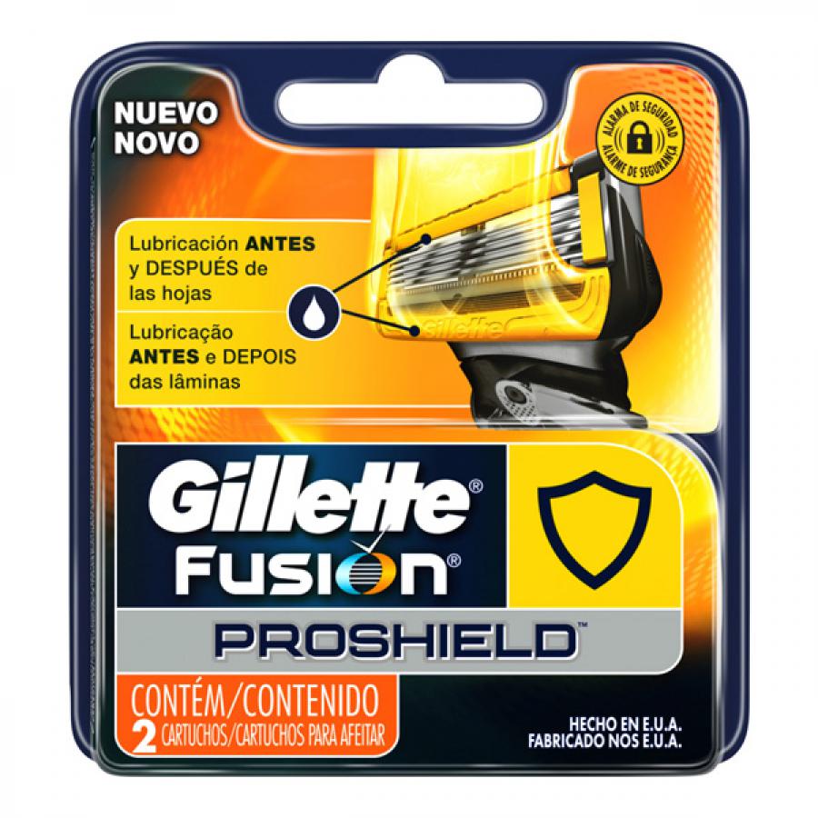 Carga para Aparelho de Barbear Gillette Fusion Proshield 2 Unidades