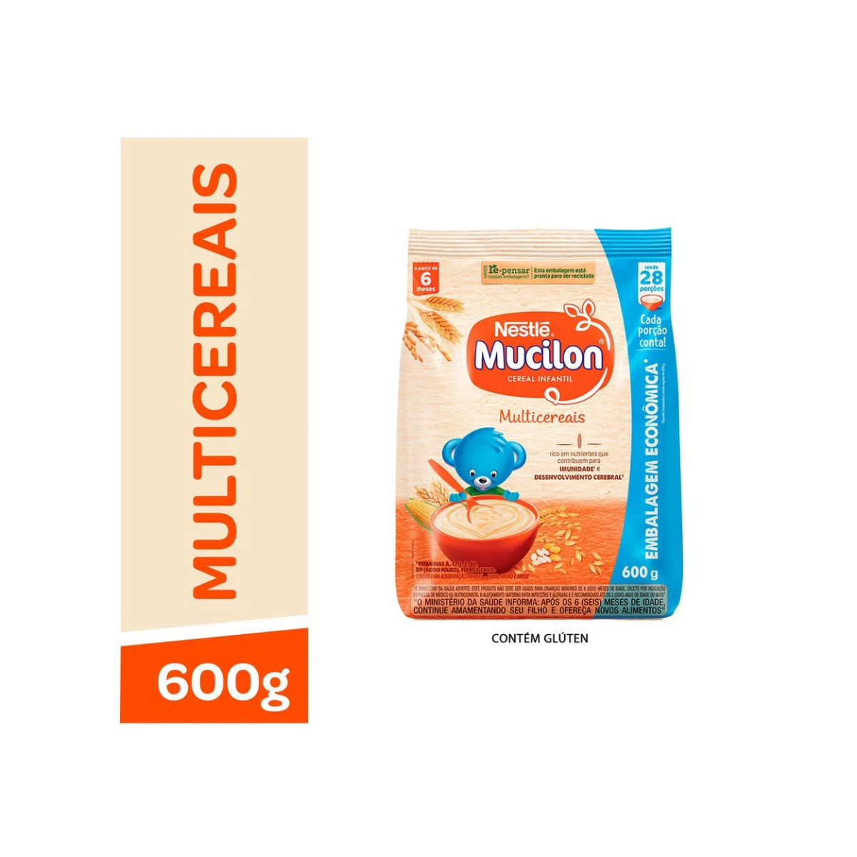 Cereal Infantil Mucilon Multicereais Sachê 600G