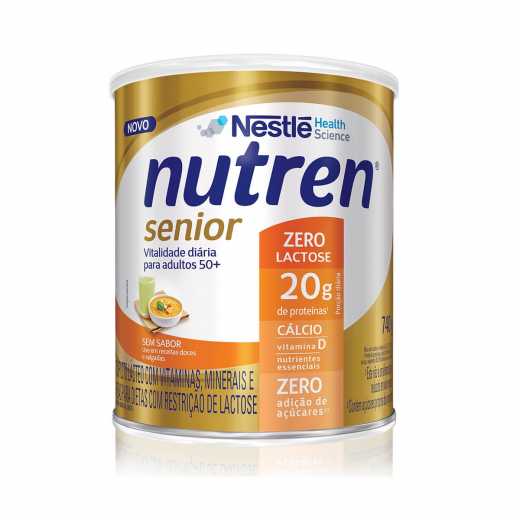 Nutren Senior 50+ Sem Sabor Zero Lactose com 740g