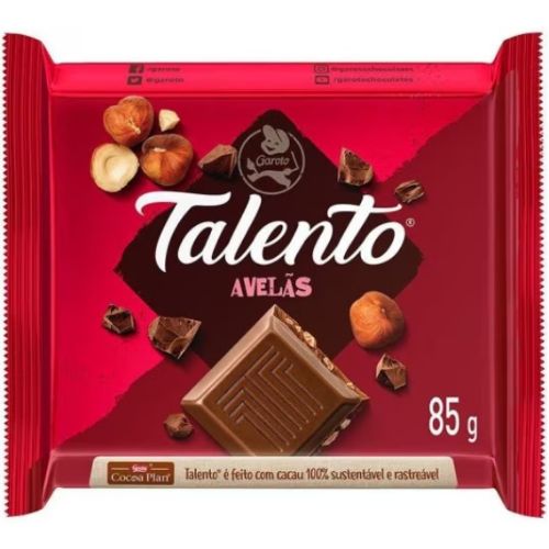 Chocolate Avelã Talento Garoto 85g