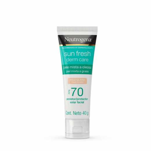 Protetor Solar Facial Neutrogena Sun Fresh Derm Care Pele Clara FPS70 40g