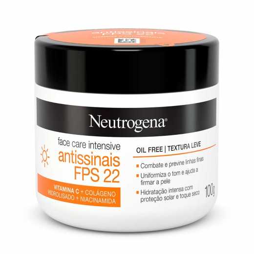 Creme Facial Neutrogena Face Care Intensive Antissinais FPS 22 100g