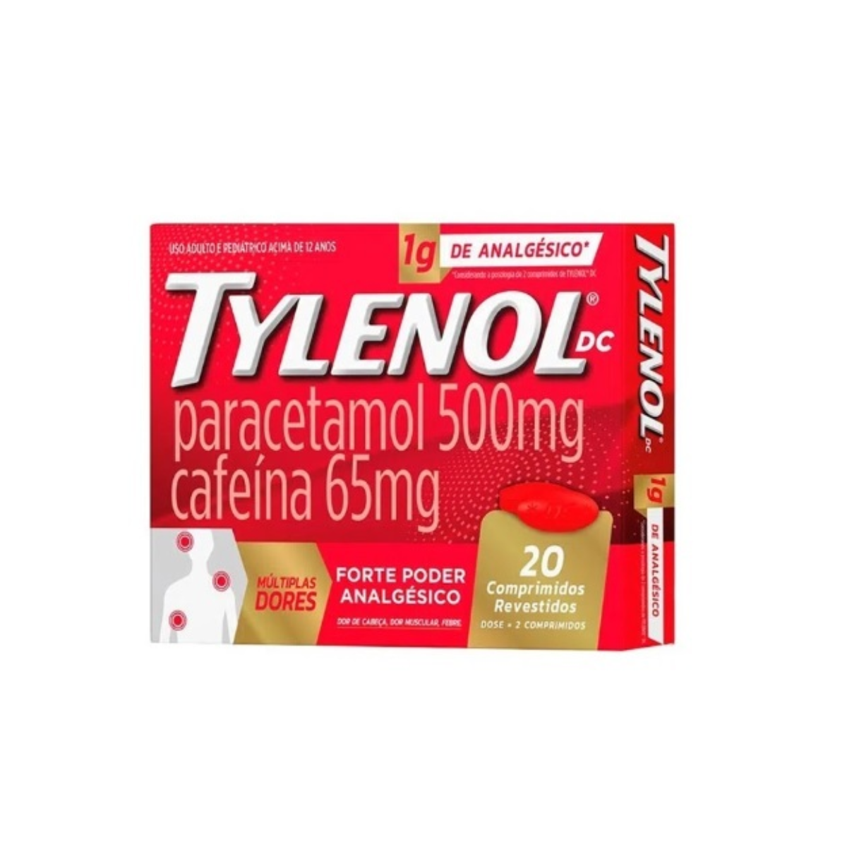 Tylenol DC 500mg + 65mg 20 Comprimidos Revestidos