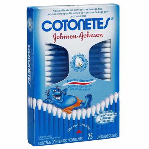 Hastes Flexiveis Cotonetes Johnson & Johnson com 75 unidades