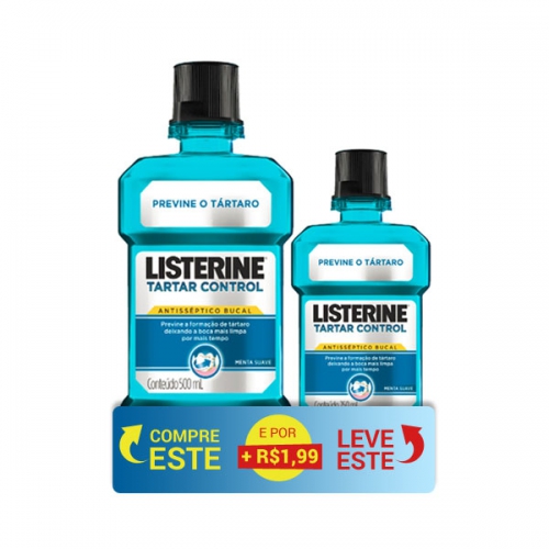 Enxaguatório Listerine Tartar Controle 500ml+250ml