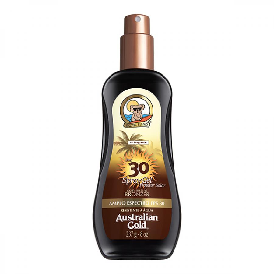 Protetor Solar Australian Gold Instant Bronzer FPS 30 Spray 237Ml