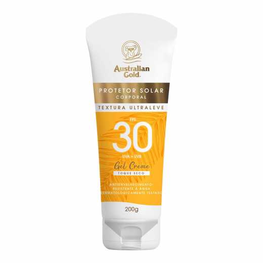 Protetor Solar Corporal Australian Gold Toque Seco FPS 30, gel creme com 200g