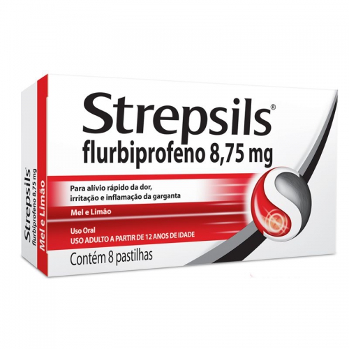 Strepsils Sabor Mel e Limao 8 Pastilhas