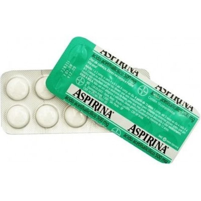 Aspirina 500mg, blister com 10 comprimidos