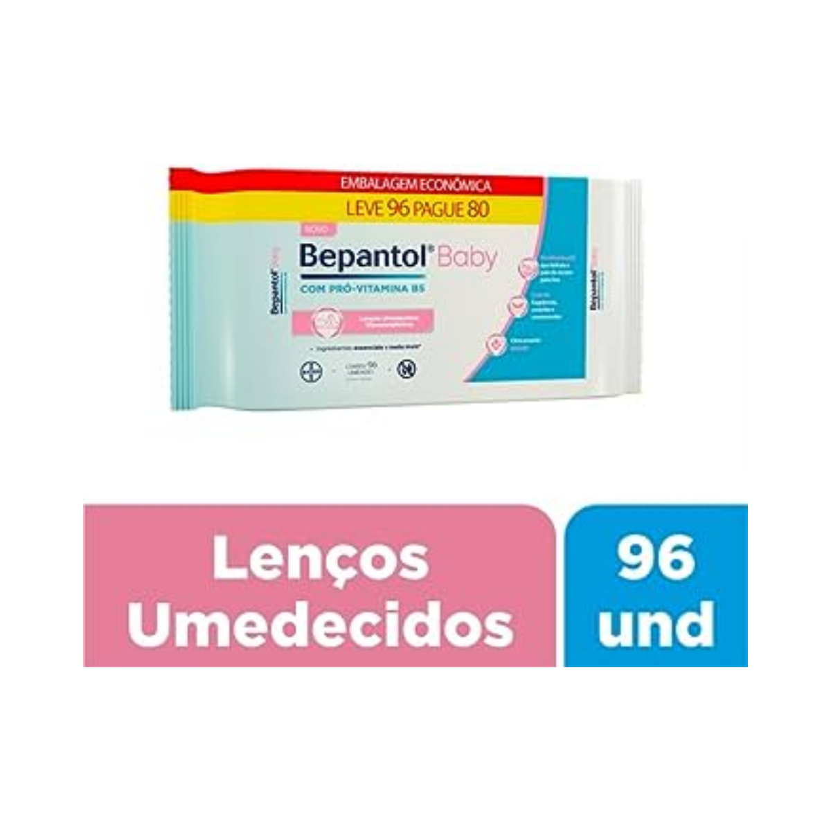 Lenço Umedecido Bepantol Baby  96 Unidades