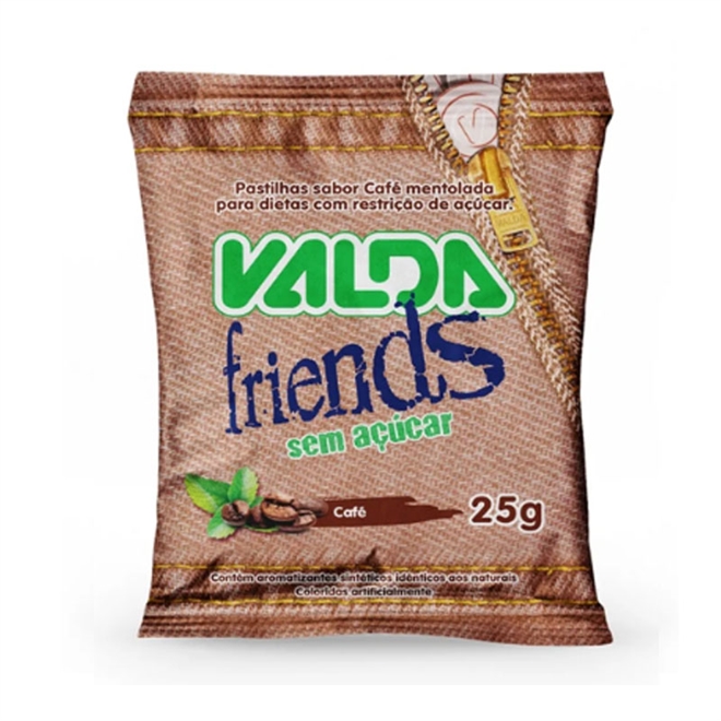 PASTILHAS VALDA FRIENDS SABOR CAFÉ - 25GR