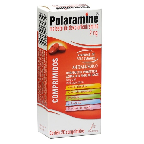 Polaramine 2mg com 20 comprimidos