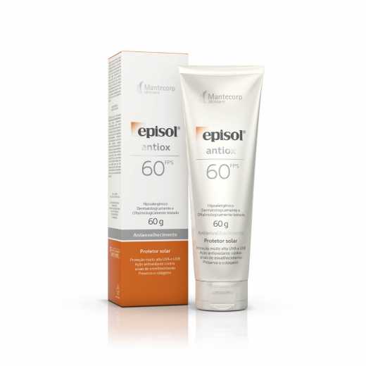 Protetor Solar Facial Episol Antiox Antienvelhecimento FPS 60 com 60g