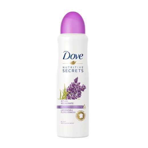 Desodorante Antitranspirante Aerosol Dove Nutritive Secrets Lavanda e Flores Brancas 150ml