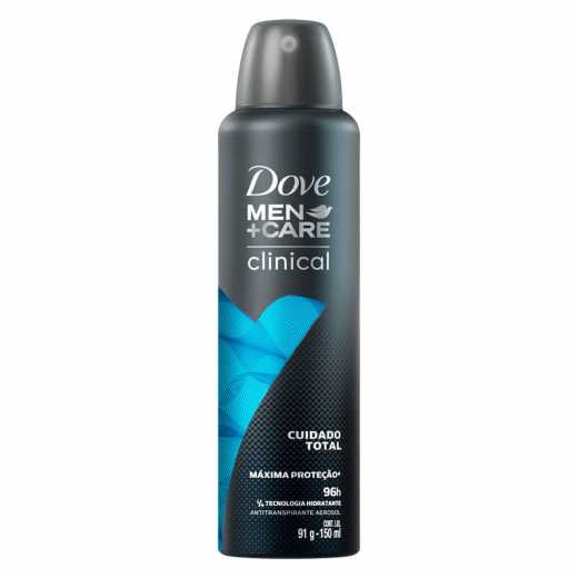 Desodorante Antitranspirante Aerosol Dove Men+Care Clinical Cuidado Total 150ml