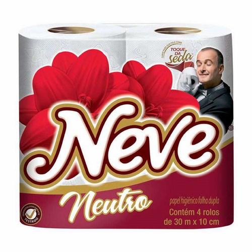 Papel Higienico Neve Folha Dupla Neutro Com 4 Rolos