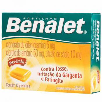 Benalet Sabor Mel e Limao 12 Pastilhas