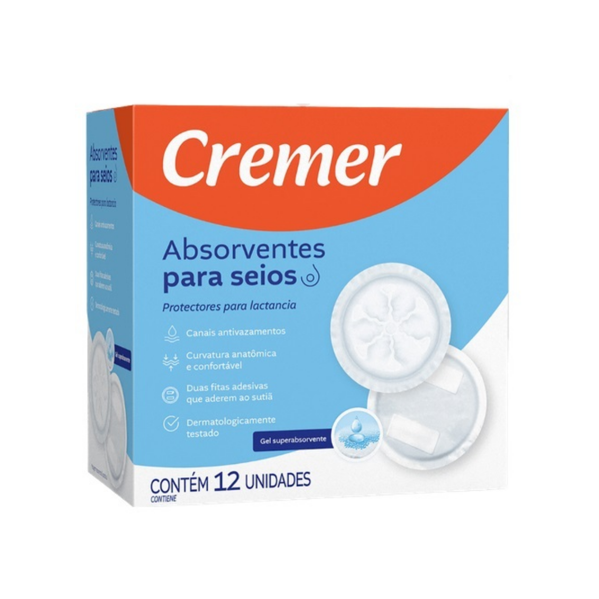 Absorvente para Seios Cremer 12 Unidades