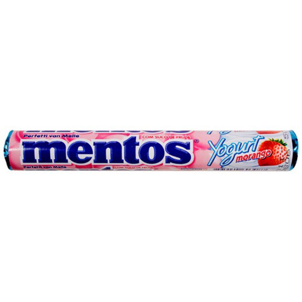 Bala Mentos Stick Yogurte Morango 37,5g