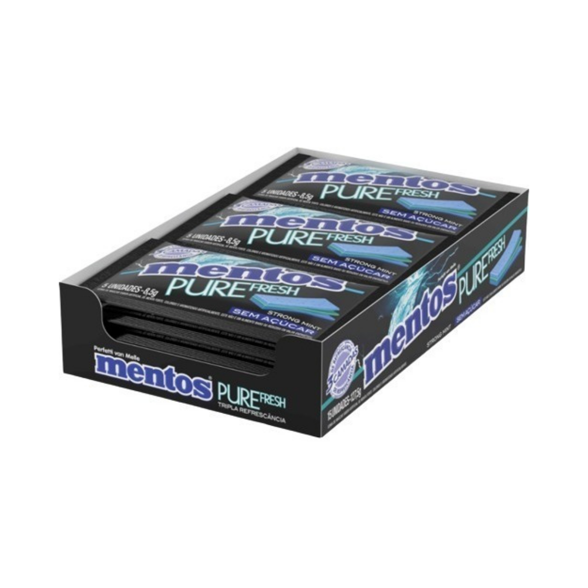 MENTOS 3 STRONG MINT DISP 15UN PERFETTI CX C/15