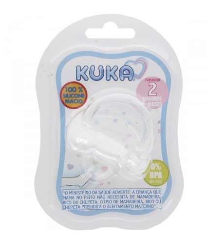 Chupeta Kuka Ortodontica Soft Transparente Fase 2 com 1 unidade