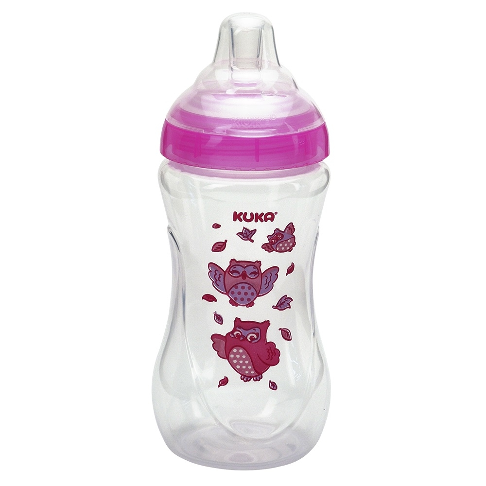 Copo Decorado Com Canudo Fun Kuka Rosa Menina 330ml