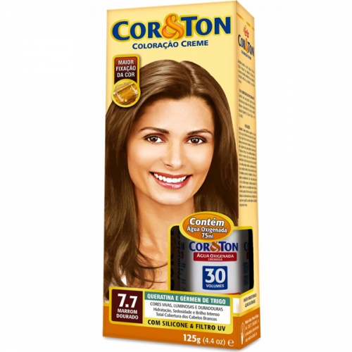 Tintura Cor & Ton  7.7 Marrom Dourado 135g