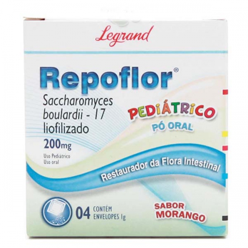 Repoflor 200mg/g,  4 envelopes com 1g de pó para solução de uso oral