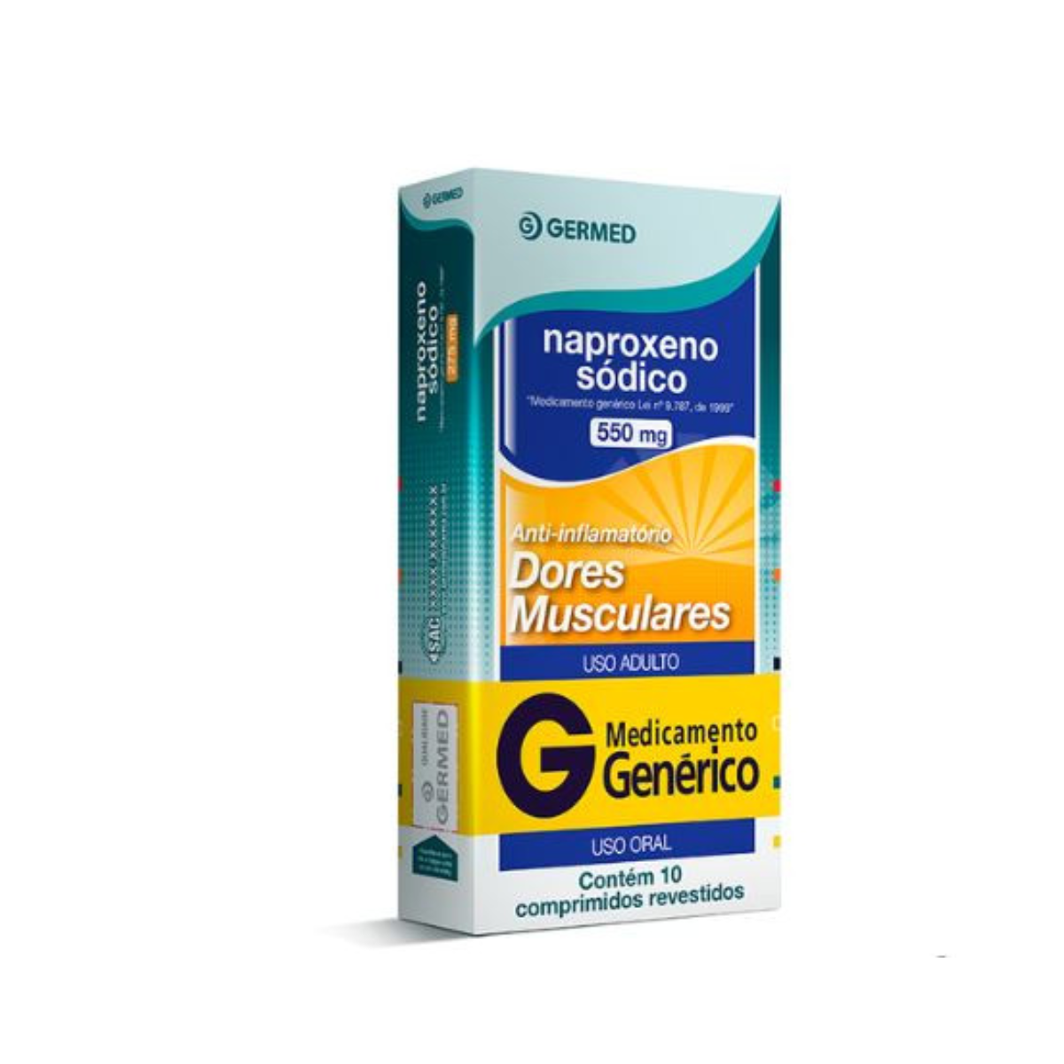 Naproxeno 550mg 10 Comprimidos Revestidos