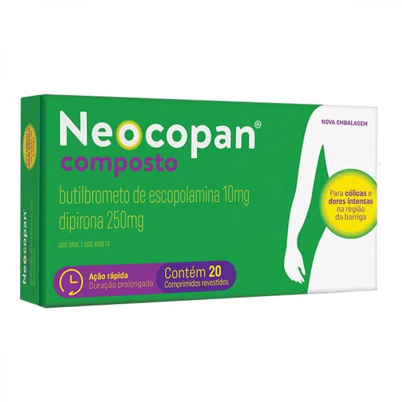 Neocopan Composto 10mg + 250mg 20 Comprimidos