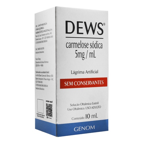 Dews 50mg, caixa com 1 frasco gotejador com 10mL de solucao de uso oftalmico