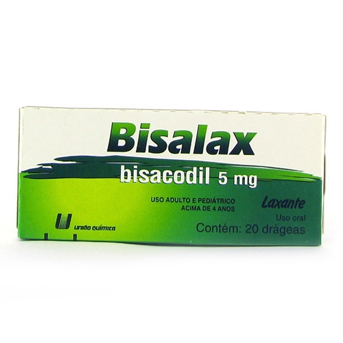 Bisalax 5mg com 20 drageas