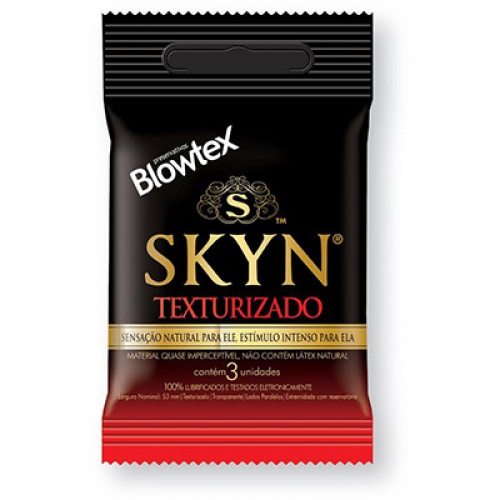 Preservativo Blowtex Skyn Texturizado com 3 Unidades