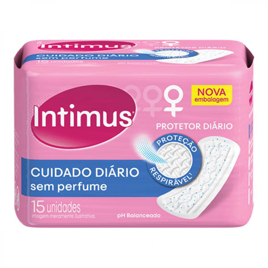 Protetor Diario Intimus Days sem perfume, sem abas com 15 unidades