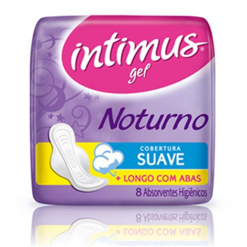 Absorvente Intimus Noturno com abas, suave com 8 unidades