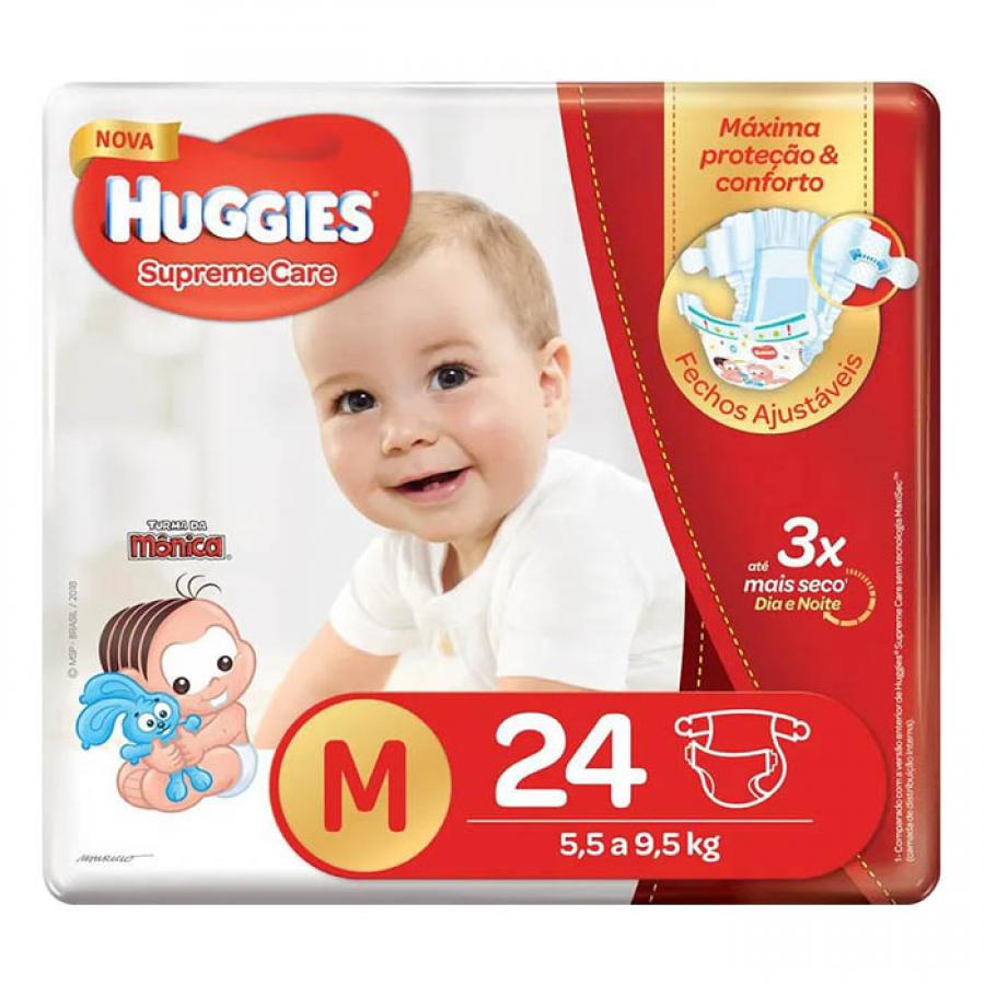 Fralda Huggies Supreme Care Jumbo M 24 Unidades