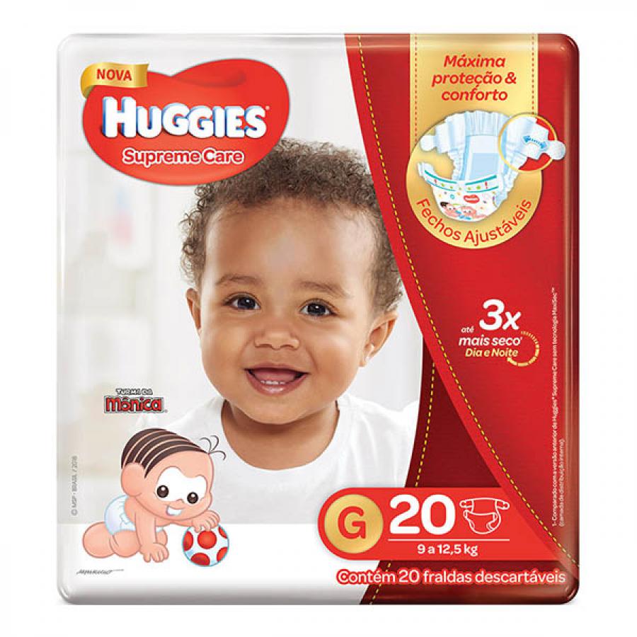 Fralda Descartavel Huggies Supreme Care Jumbo G 20 Unidades