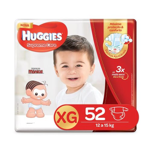 Fralda Descartavel Huggies Supreme Care XG 52 unidades