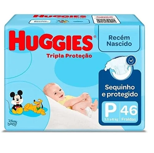 Fralda Huggies Tripla Protecao P 46 Unidades