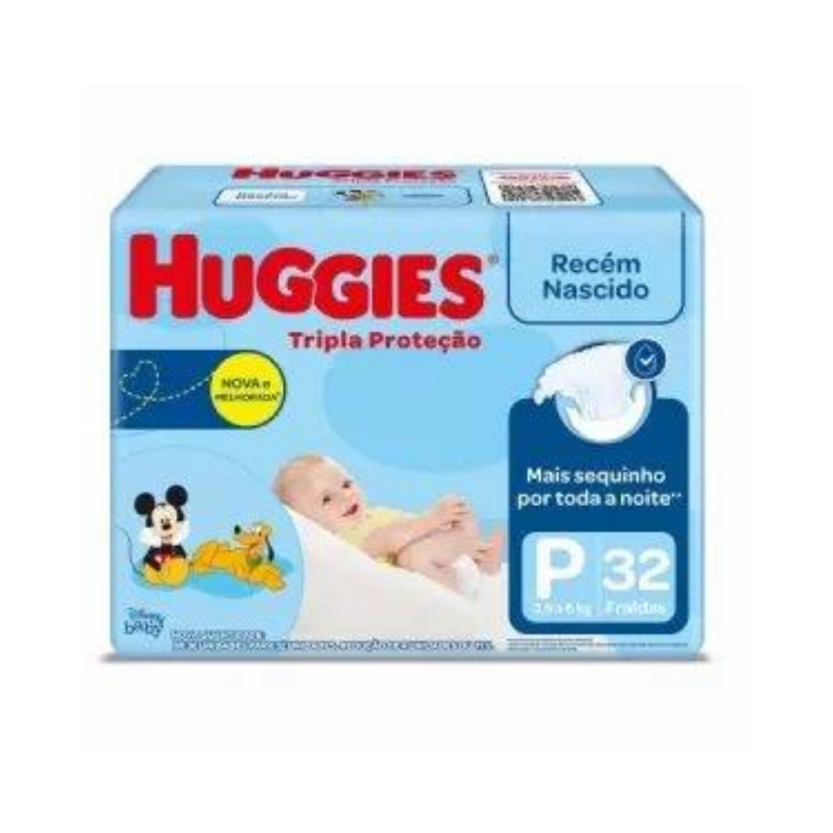 Fralda Huggies Tripla Proteção Jumbo Tamanho P 32 Unidades