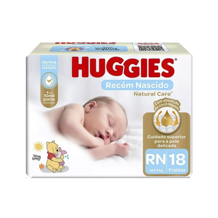 Fralda Huggies Supreme Care RN 18 Unidades