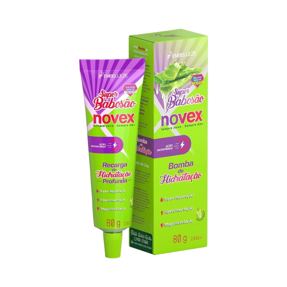 Mascara de Hidratacao Novex Recarga Super Babosao 80G